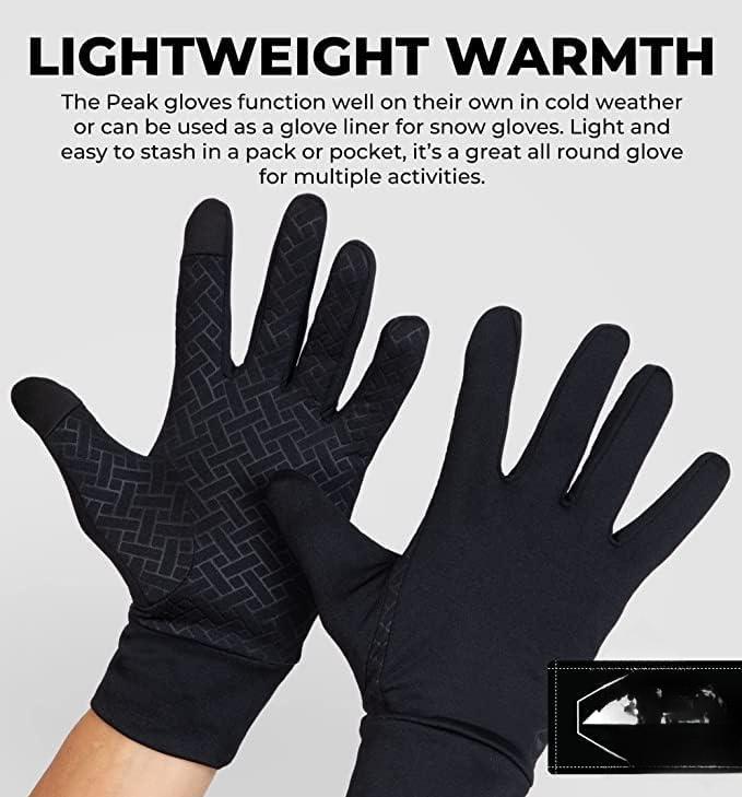 Running Gloves - Touch Screen Ski Glove Liners - Men's Winter Gloves - Glove Liners for Cold Weather