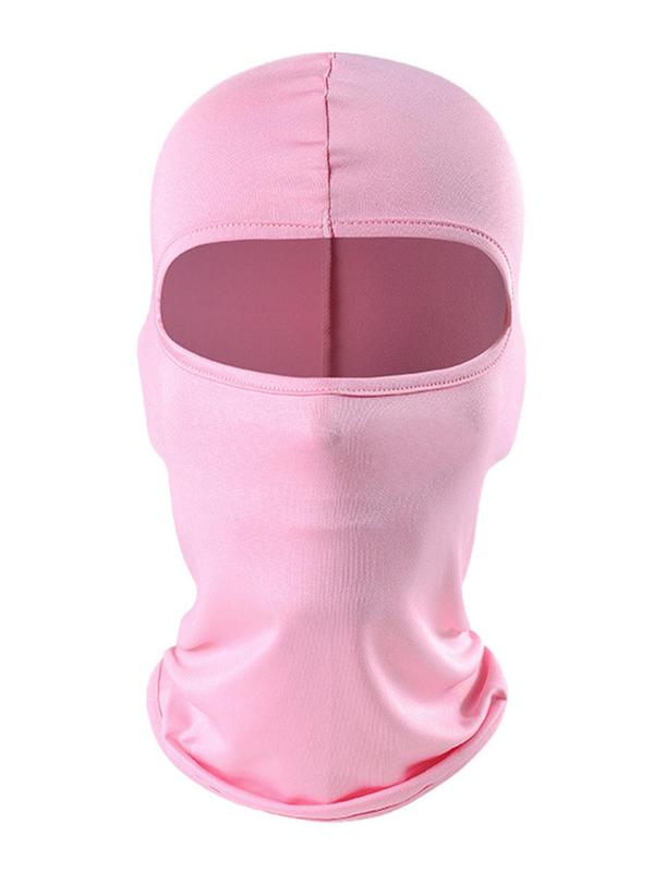 Unisex Sporty Plain Color Balaclava Mask, Trendy Soft Windproof Face Covering for Men & Women, Sun Protection Face Mask for Outdoor Activities