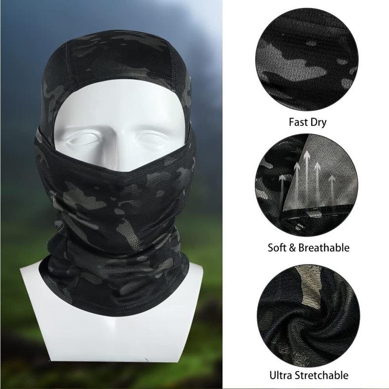 Camo Balaclava Full Face Mask UV Protection Tactical Shiesty Mask for Men Women