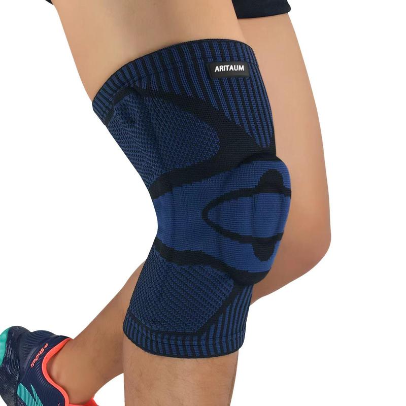 Comfort Compression Knee Sleeve with Patella Gel Pad & Side Stabilizers, Sports Knee Support for Running, Workout, Men, Women, Summer Gift, Christmas Gift