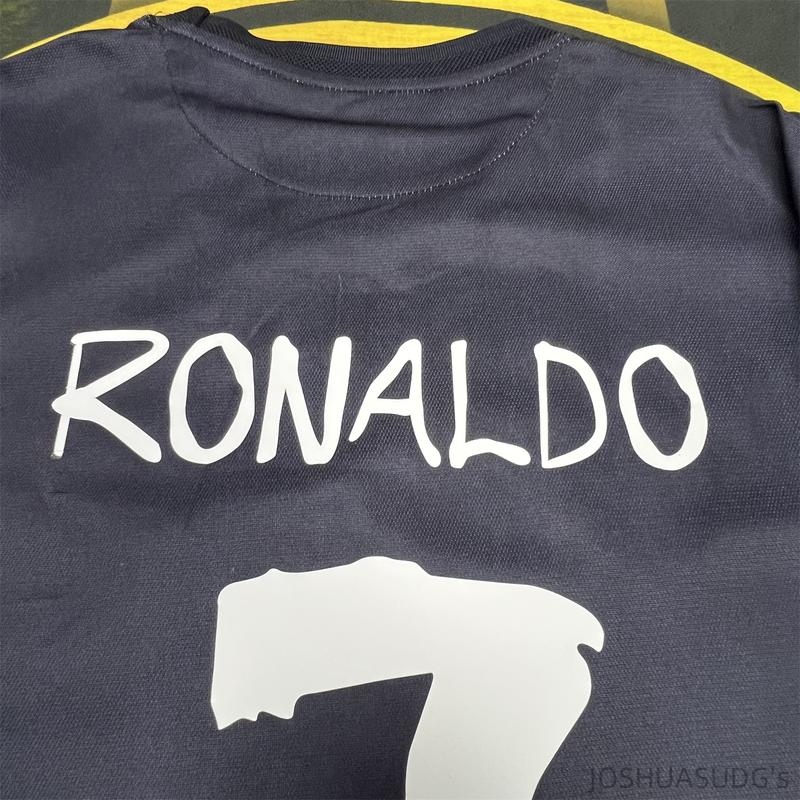 2324  Y3 black Ronaldo NO.7 Short Sleeve Soccer Jersey