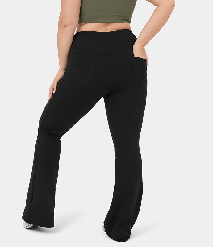 Halara High Waisted Back Pocket Flare Yoga Plus Size Leggings