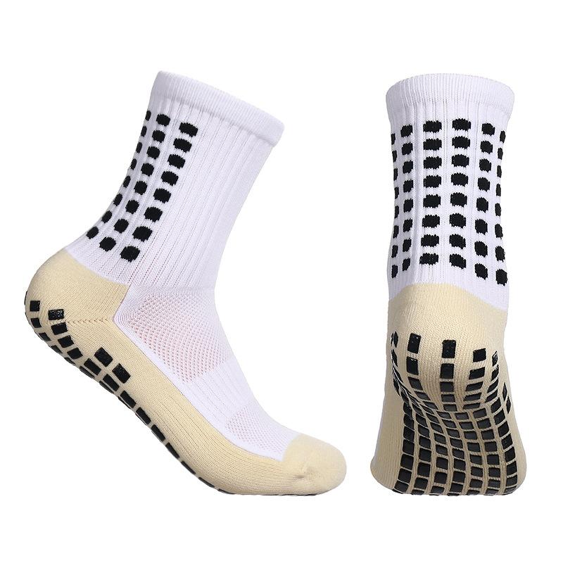 Cross-border sales of professional thick towel bottom sweat absorption deodorant spot adhesive non-slip football sports football socks yoga socks