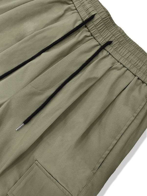 Drawstring Waist Pocket Side Loose Cargo Pants Baggy Joggers