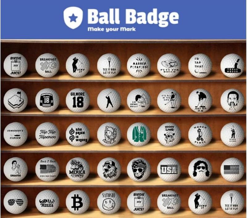 Ball Badge - Golf Ball Stamp (The Golf Series), Self-Inking Golf Ball Stamper, Golf Ball Marker, Reusable Golf Ball Marking Tool to Identify Golf Balls - Reusable Ink Stamp