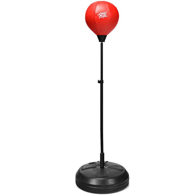 FestivalJoy-Adjustable Height Punching Bag with Stand Plus Boxing Gloves for Both Adults and Kids