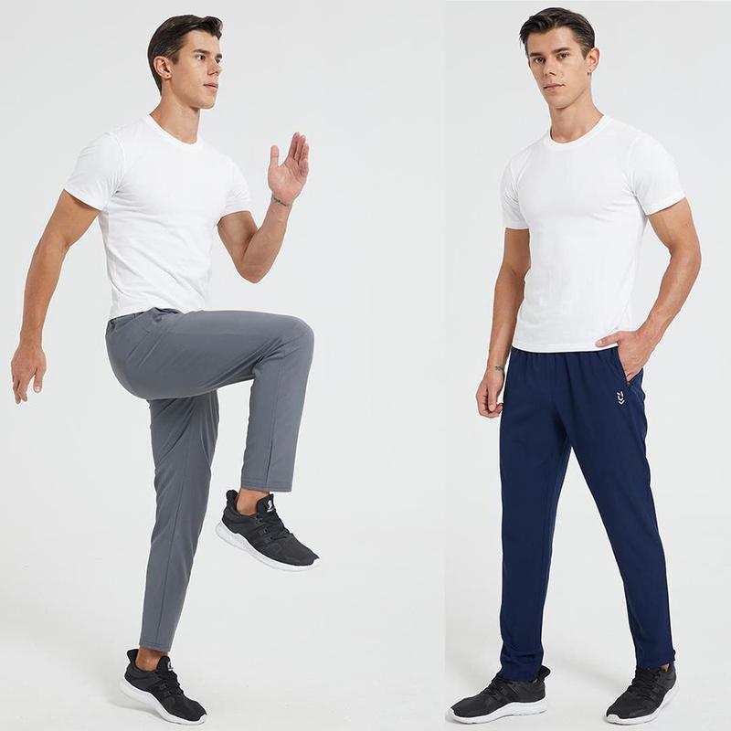 Men's 2 Pack Sweatpants with Zipper Pockets Jogging Pants suit Tapered Athletic Pants for Men Running,Workout,Lounge