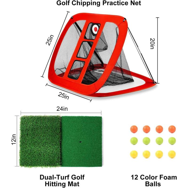 Pop Up Golf Chipping Net - Indoor Outdoor Golfing Target Accessories for Backyard Accuracy and Swing Practice -  Gifts for Men, Dad, Husband, Women, , Golfers