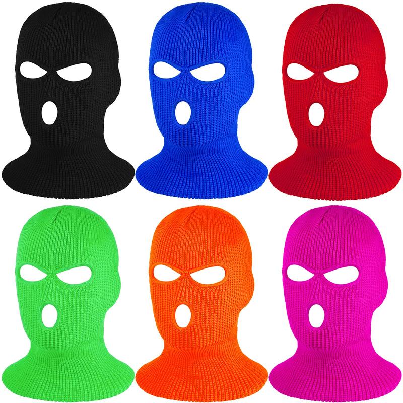 3 Hole Balaclava Full Face Cover Ski Balaclava Winter Outdoor Sport Knitted Face Cover for Outdoor Sports