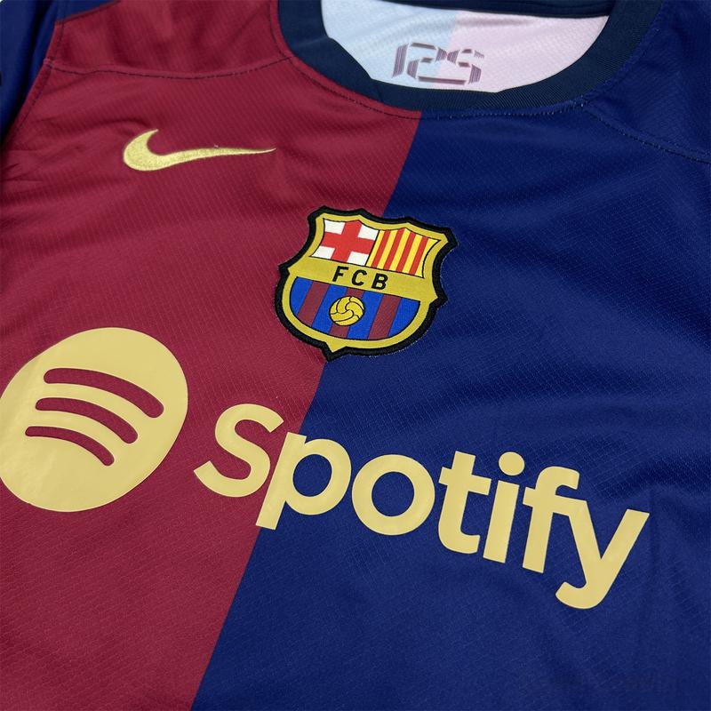 NIKE 24 25 Barcelona Home Short Sleeve 19# Lamine Yamal Soccer Jersey Fans Version