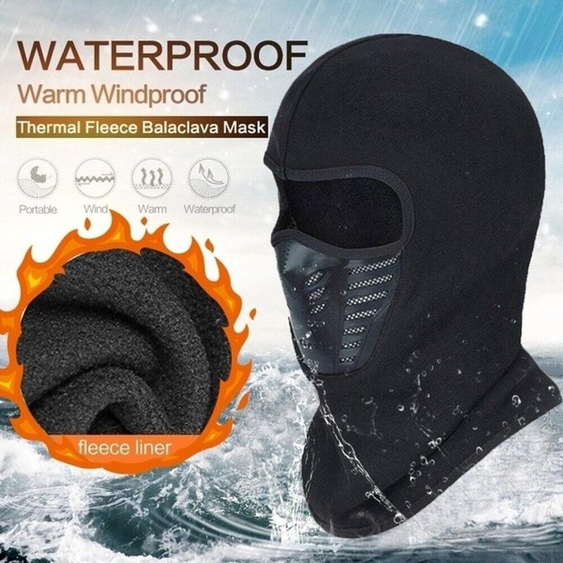 Balaclava Ski Full Face Mask Windproof Fleece Neck Warm for Winter Cold Weather