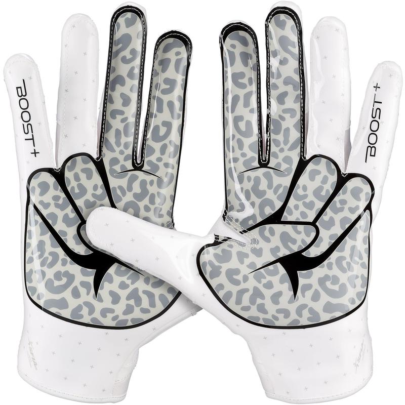 Grip Boost Peace Stealth 6 Boost Plus Football Gloves - White Black