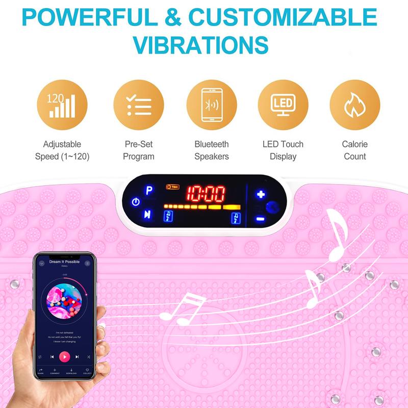 [SAYGOGO] Vibration Plate Fitness Platform Exercise Machine Vibrating Shaking Full Body Shaker Workout Vibrate Stand Shake Board Sport Gym for Fitness Machine