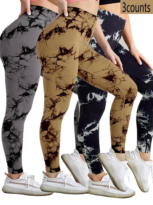 Women's Back To School Tie Dye Print High Waist Sport Leggings for Spring, Casual Comfy Sporty High Rise Breathable High Stretch Skinny Pants for Yoga Gym Workout Running, Summer Outfits, Women Sport & Outdoor Clothing