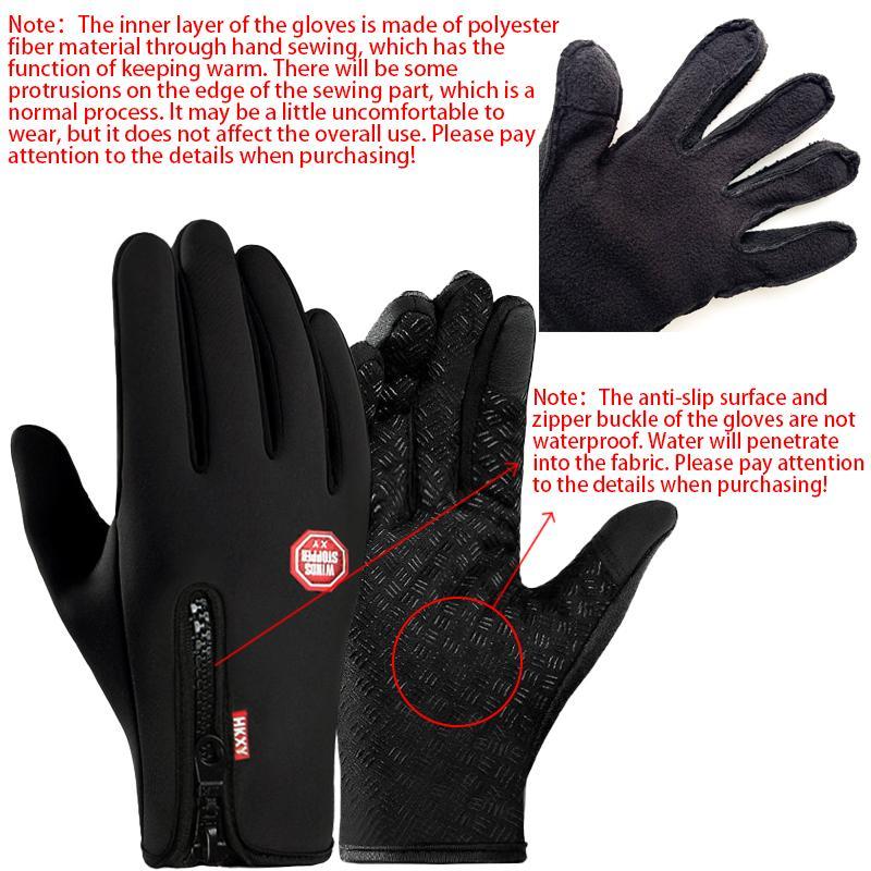 Winter Warm Gloves, 1 Pair Outdoor Cycling Gloves, Waterproof & Windproof Touch Screen Gloves, Outdoor Warm Sports Gloves for Skiing Fishing, Travel, Christmas Gift