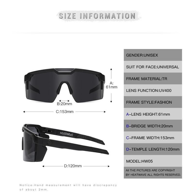 heat waveCross-border hot cycling pilot goggles High quality true film outdoor sports sunglasses