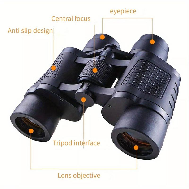 80x80 Binoculars, High Definition Night Vision Binoculars with Phone Holder & Storage Bag, Outdoor Binoculars for Travel, Concert, Hiking