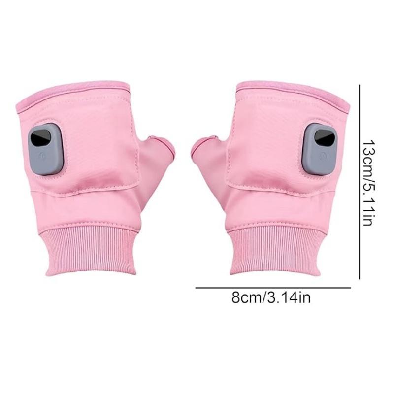 1 Pair Heated Work Gloves, 3 Speed Adjustable Heated Riding Gloves, Fingerless Heated Gloves, Half-finger Gloves, Rechargeable Heated Gloves for Outdoor Sports