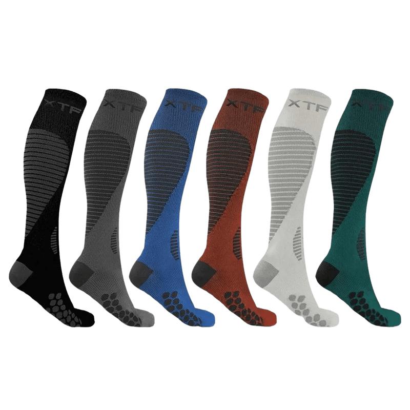 Extreme Fit Targeted Collection Work Socks (6-Pairs) - 15-20mmHg Compression & Breathable Comfort