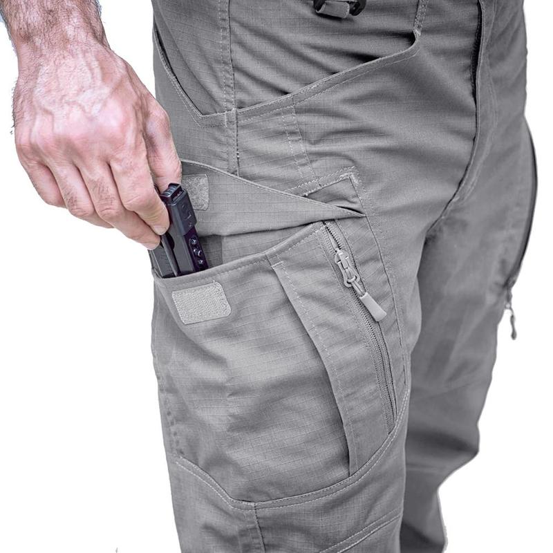 MAGCOMSEN Men's Tactical Pants with 9 Pockets Rip-Stop Lightweight Work Hiking Pants