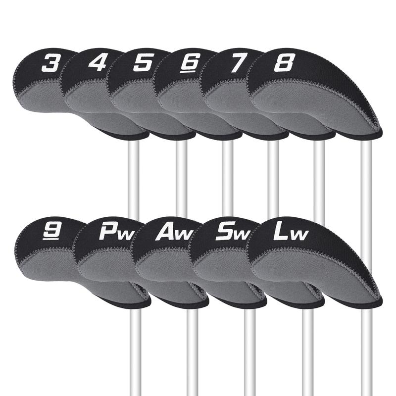 Craftsman Golf 11pcs Set Neoprene Iron Headcover Set with Large Number compatible with all major brands of golf clubs