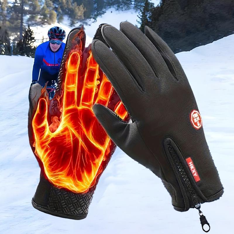 Winter Warm Gloves, 1 Pair Outdoor Cycling Gloves, Waterproof & Windproof Touch Screen Gloves, Outdoor Warm Sports Gloves for Skiing Fishing, Travel, Christmas Gift