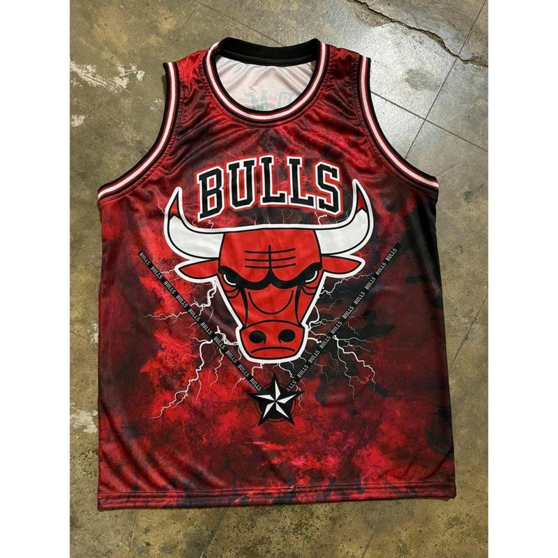 Bull #91 Basketball Jersey Shirt, Bull Head Jersey Shirt for Men, Red Jersey Bull Team Shirts, Gift For Basketball Lovers, Summer Tops