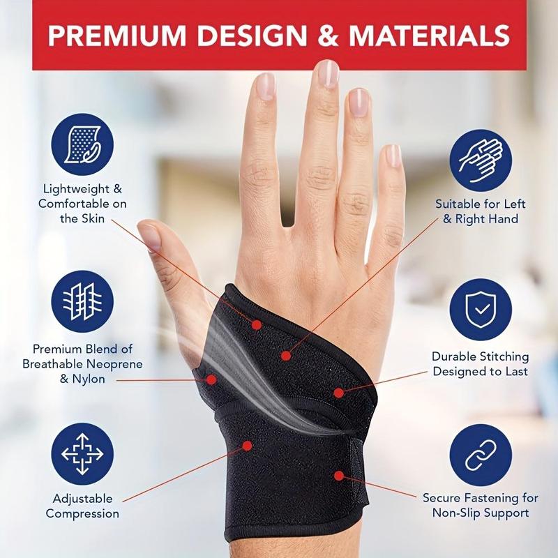 Comfortable Adjustable Wrist Splint Support, 2 Counts Sports Wristband for Both Right and Left Handers, Sports Wristband for Improving Mobility