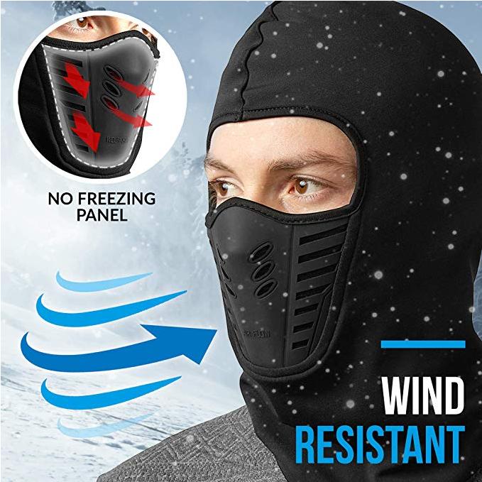 Balaclava Ski Full Face Mask Windproof Fleece Neck Warm for Winter Cold Weather