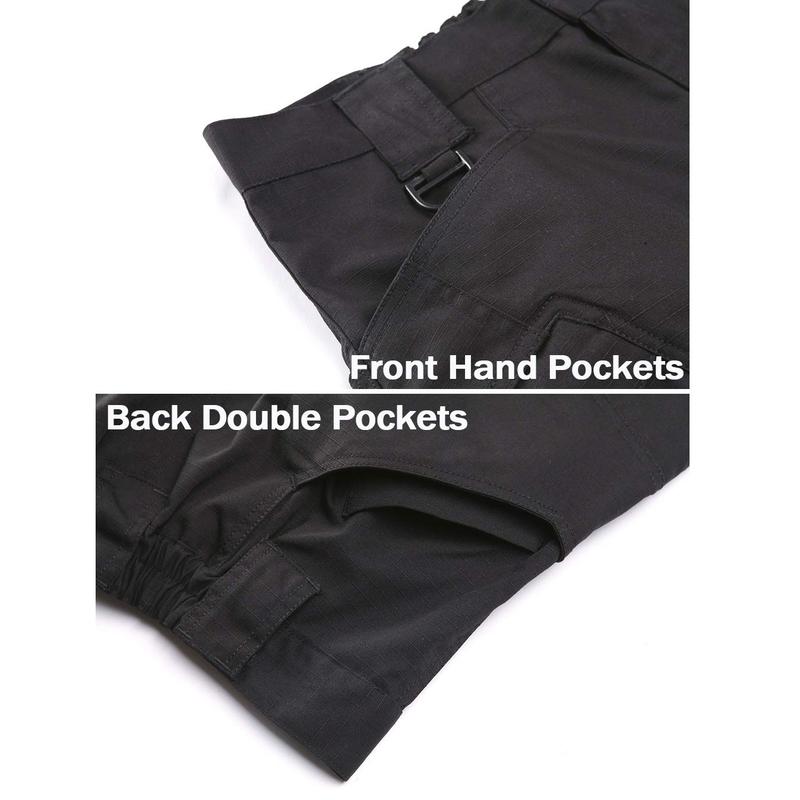 MAGCOMSEN Men's Tactical Pants with 9 Pockets Rip-Stop Lightweight Work Hiking Pants