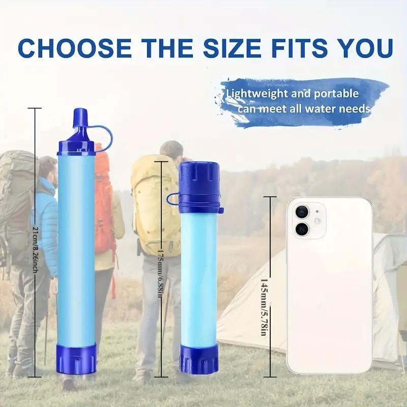 Outdoor Water Filter, Personal Straw Water Filtration System, Emergency Survival Water Purifier For Prepper Emergency Equipment Hiking Camping