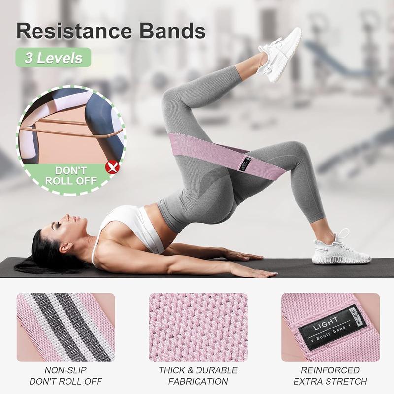 Resistance Bands for Working Out, Booty Bands Exercise Bands for Physical Therapy, Stretch Bands for Booty, Legs, Arm, Whole-Body Fitness, Stretching, Women & Men Workout