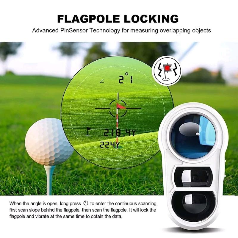 Golf Rangefinder with Slope and Pin Lock Vibration, rechargeable battery, 1000