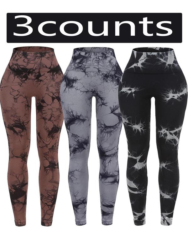 Women's Back To School Tie Dye Print High Waist Sport Leggings for Spring, Casual Comfy Sporty High Rise Breathable High Stretch Skinny Pants for Yoga Gym Workout Running, Summer Outfits, Women Sport & Outdoor Clothing