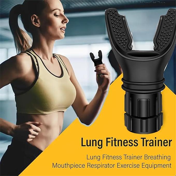 2024 1 2 Pack Breathing Exercise Device Portable Breathing Trainer with Adjustable Resistance for Oral and Muscular Exercise, The Breather Respiratory Muscle Trainer, Easy to Clean (Black) fitness muscles