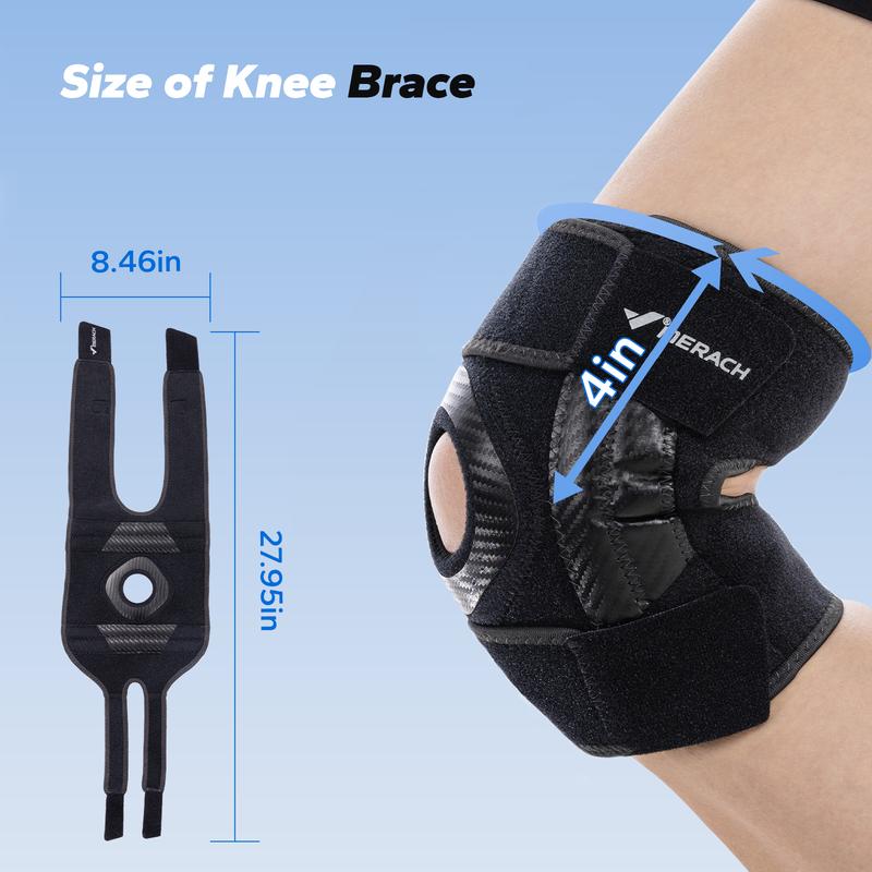 MERACH Patellar knee brace for knee pain, adjustable patellar tendon stabilization strap for jumper knee, tendinitis, basketball, running, hiking, volleyball, tennis, squats