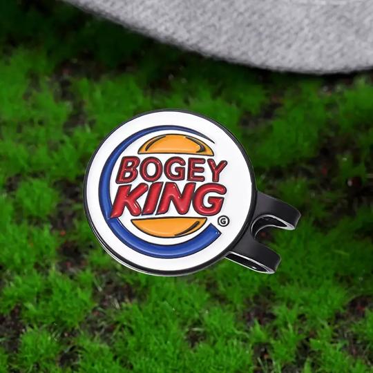 (Bogey King) Premium Golf Ball Marker with Magnetic Hat Clip - Durable and Strong Hold for Easy Access on the Course