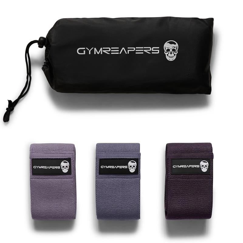 Gymreapers Hip Circle Bands - 3 Pack, Elastic Booty Bands, Light, Medium, and Heavy Resistance Levels, Non-Slip Rubber Grip