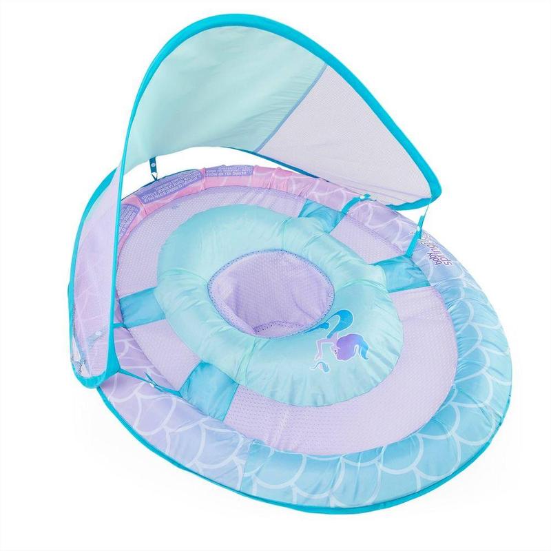 Swimways Infant Baby Spring Water Pool Floats 9-24 Months Built-In Valve Mermaid