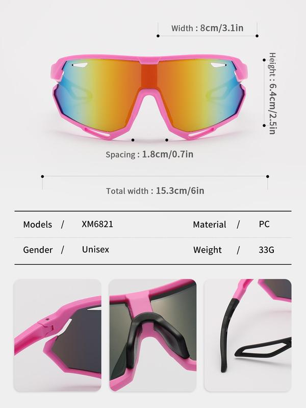 Unisex's Outdoor Sports Cycling Glasses, Sporty UV400 Anti-UV Sunglasses for Men & Women, Windproof & Anti-flying Dust Sports Sunglasses