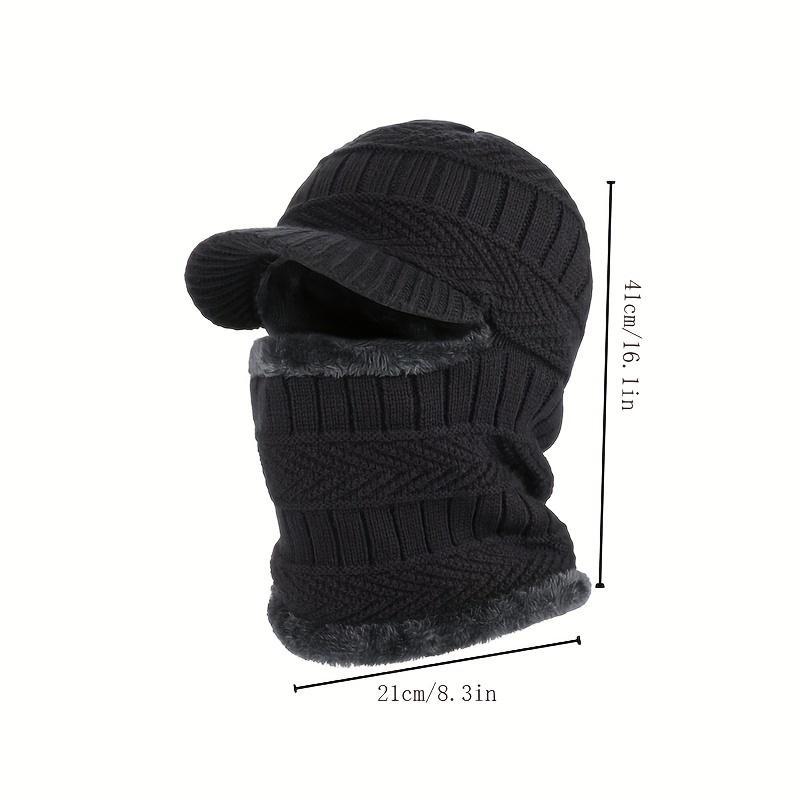 Winter Warm Face Mask, Windproof Full Face Mask, Breathable Ski Mask, Outdoor Sports Windproof Scarf Integrated Hat for Men & Women