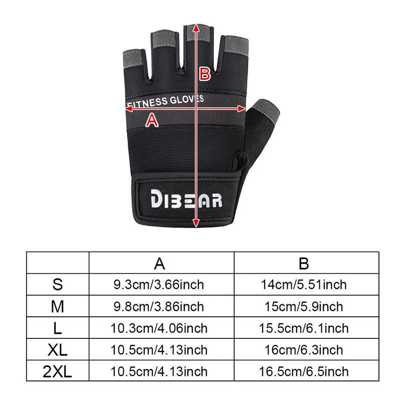 Silicone Non-slip Sports Gloves, 1 Pair Breathable Half Finger Gloves, Fitness Gloves for Cycling, Dumbbell Training, Outdoor Camping