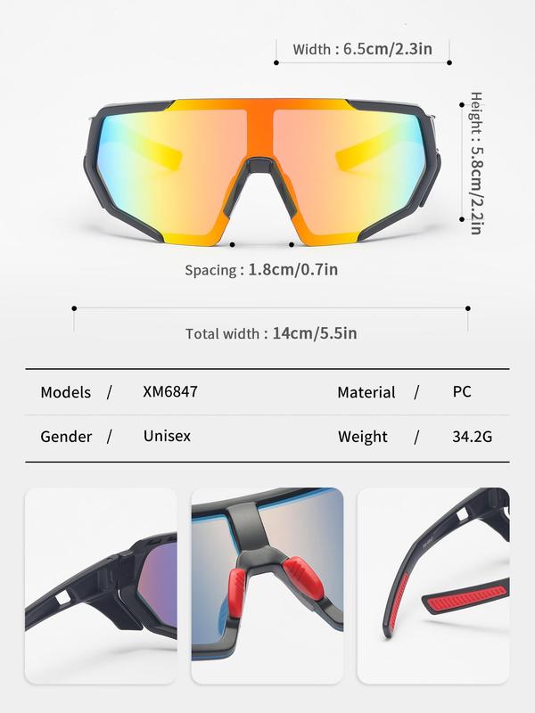 Outdoor Sports Cycling Glasses, UV Protection Fashion Sports Sunglasses, Windproof Casual Sports Glasses for Outdoor Sports Fishing Golf Driving