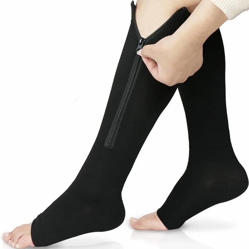 Zipper Stockings, 1 Pair Breathable Comfortable Sports Socks for Men & Women, Sports Protective Gear for Running Jogging