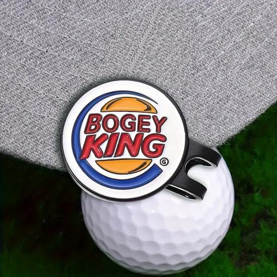 (Bogey King) Premium Golf Ball Marker with Magnetic Hat Clip - Durable and Strong Hold for Easy Access on the Course