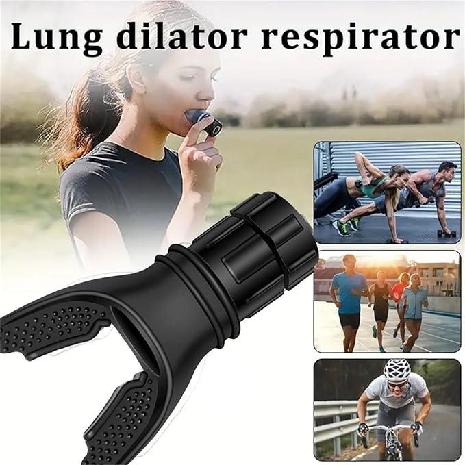 2024 1 2 Pack Breathing Exercise Device Portable Breathing Trainer with Adjustable Resistance for Oral and Muscular Exercise, The Breather Respiratory Muscle Trainer, Easy to Clean (Black) fitness muscles