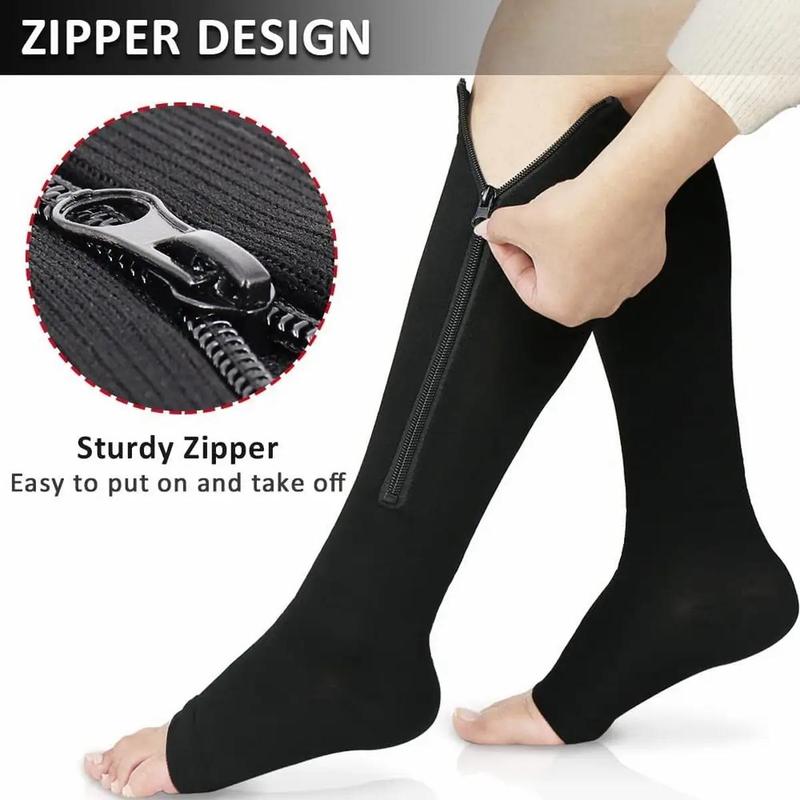 Zipper Stockings, 1 Pair Breathable Comfortable Sports Socks for Men & Women, Sports Protective Gear for Running Jogging