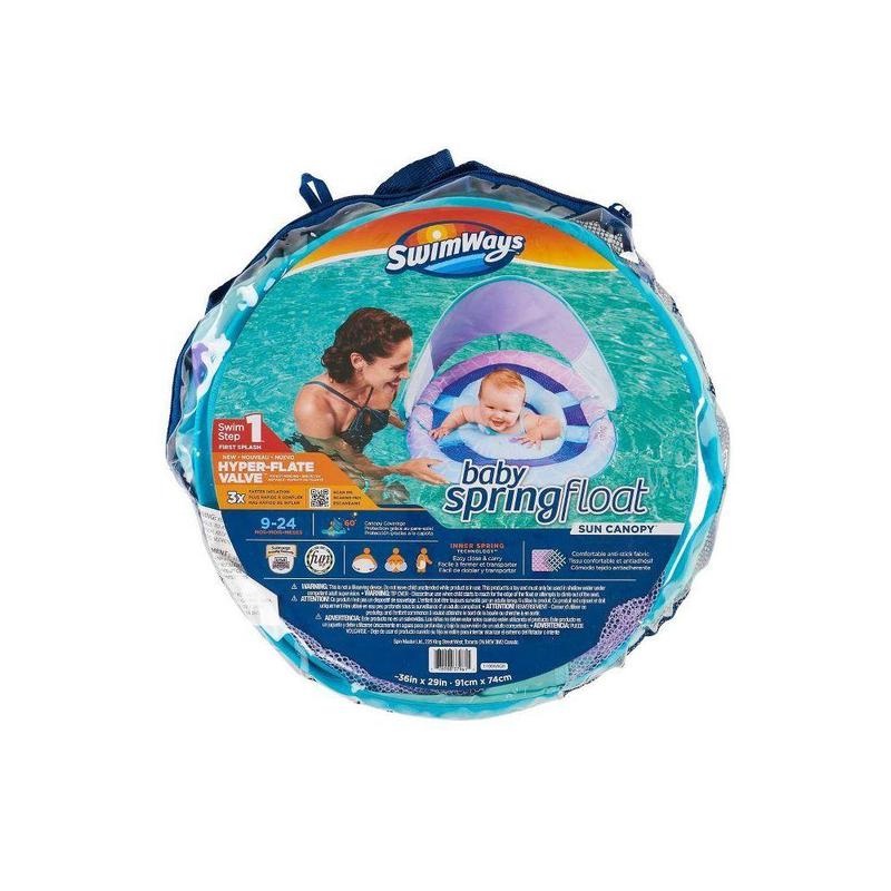 Swimways Infant Baby Spring Water Pool Floats 9-24 Months Built-In Valve Mermaid