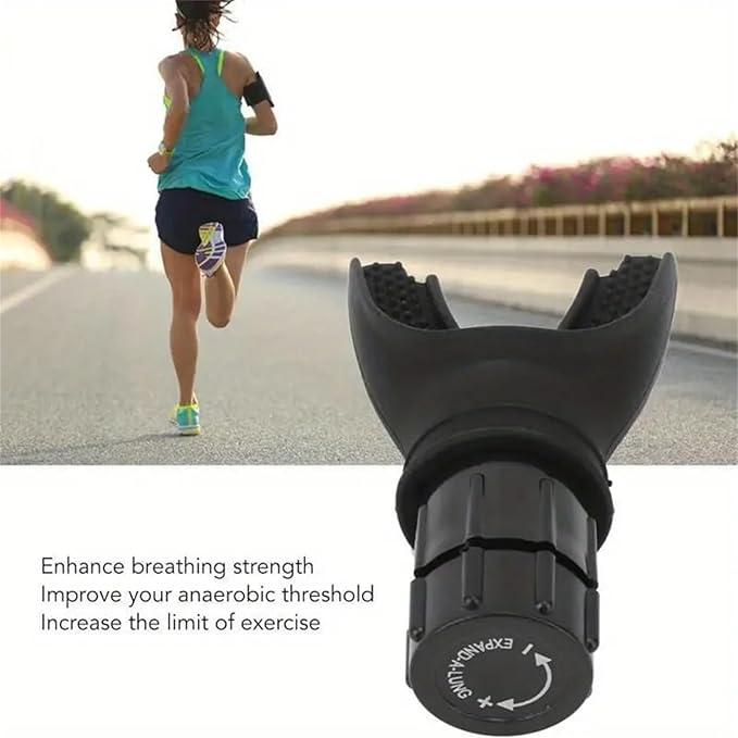 2024 1 2 Pack Breathing Exercise Device Portable Breathing Trainer with Adjustable Resistance for Oral and Muscular Exercise, The Breather Respiratory Muscle Trainer, Easy to Clean (Black) fitness muscles