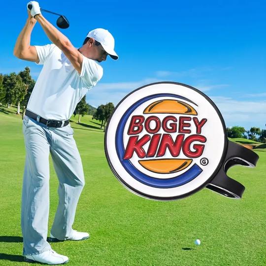 (Bogey King) Premium Golf Ball Marker with Magnetic Hat Clip - Durable and Strong Hold for Easy Access on the Course